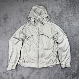 Nike ACG 3 Outer Layer Windbreaker Jacket Women’s M Light Gray VTG Y2K Sports